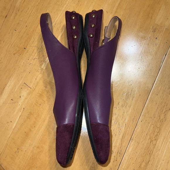 Comfort view suede and leather flats - Picture 3 of 8